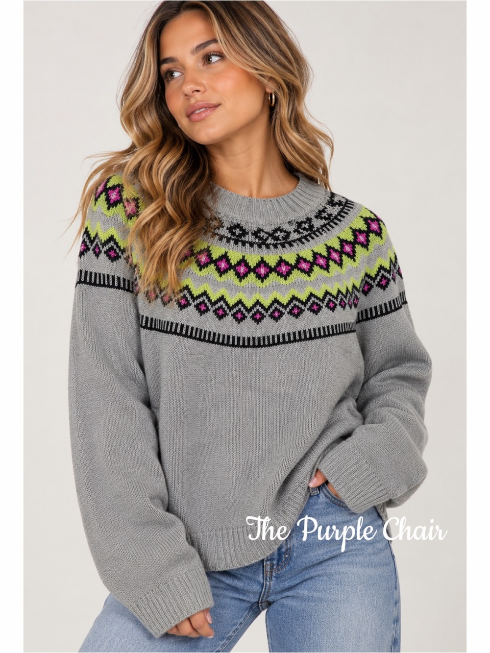 FASHION NOVA NWT Long Sleeve Cozy Champagne Showers Sweater 1X